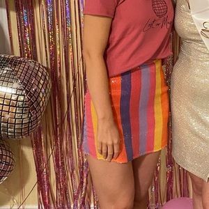 Olivia Rubin Sequin Mini Skirt